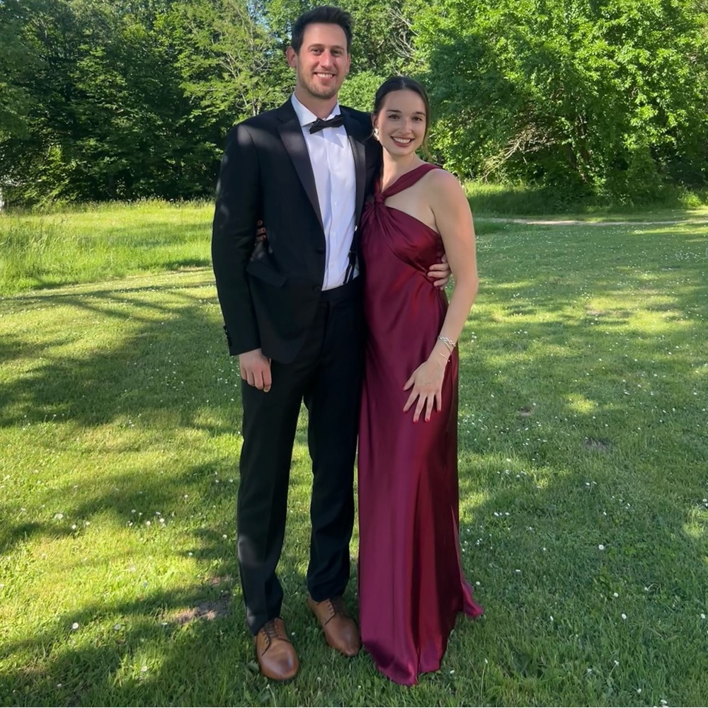Burgundy Evening Gown Monique Lhullier